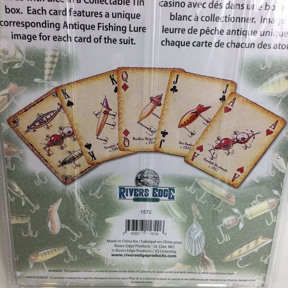 Rivers Edge Playing Cards And Dice Lures Of The Past Antique Lure Pictures New - Picture 9 of 12